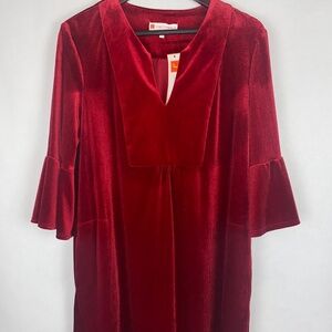 Jude Connally Red Velvet Mini Dress